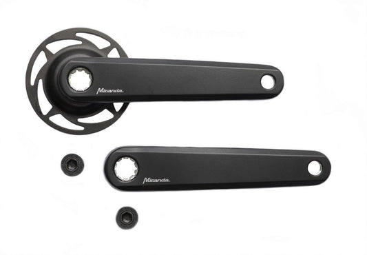 Miranda crankset Delta E-bike Bosch 2 met lockring ISIS 170 mm. crank mat zwart