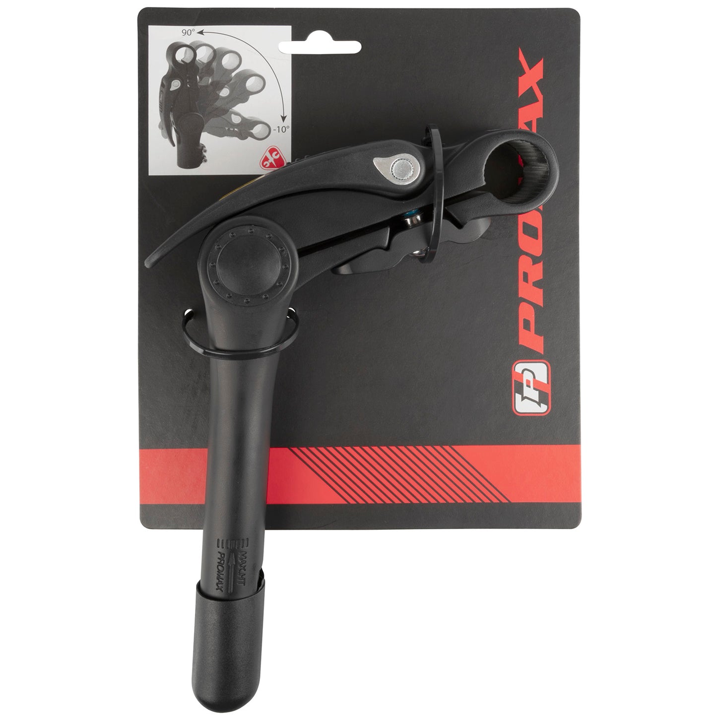 Promax MQ-573-5T stuurpen verstelbaar Quill 25.4 180/110 mm. zwart