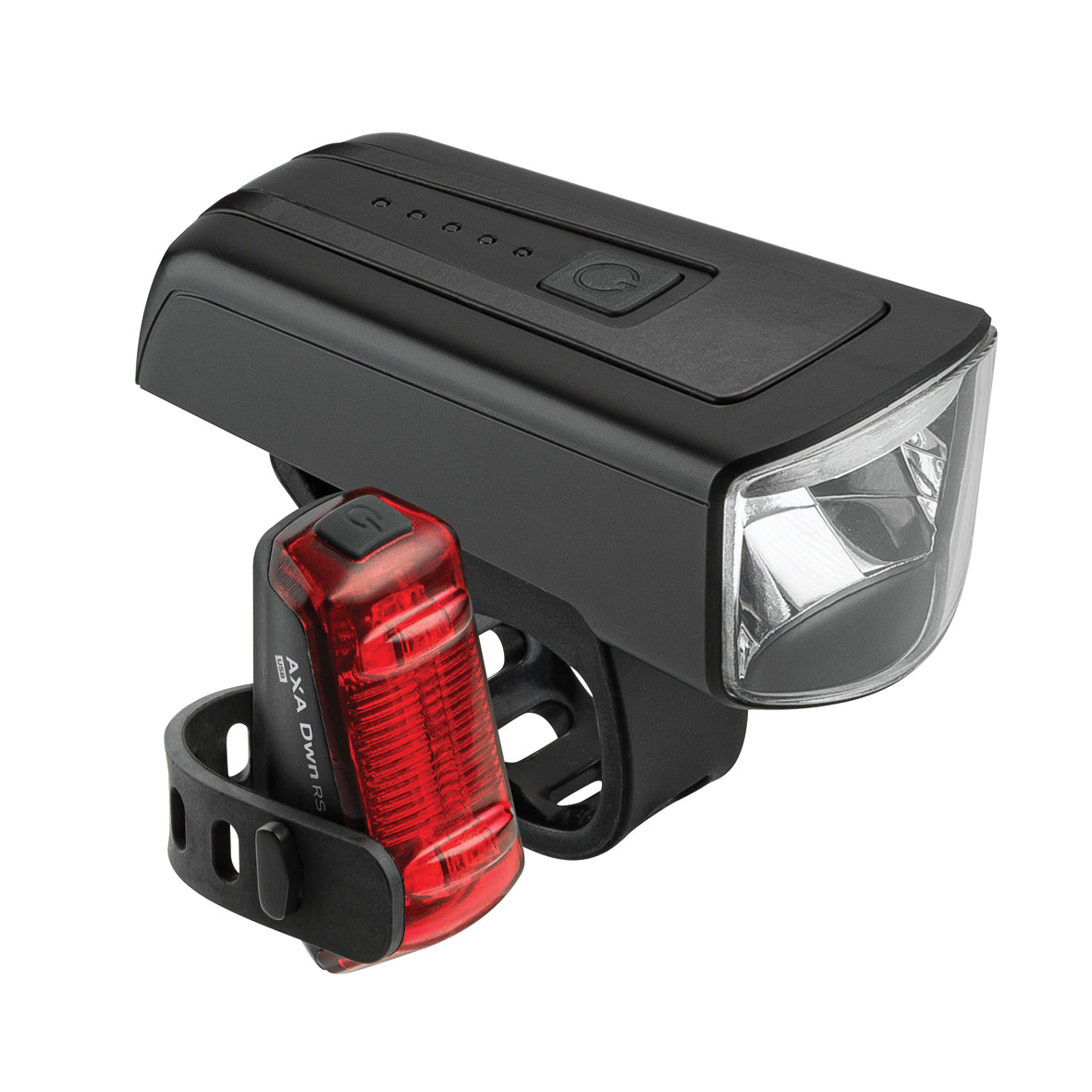 AXA Dawn koplamp set DWN 70 USB Front met achterremlicht