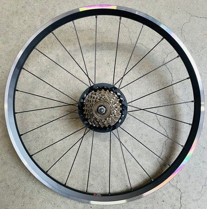 Achterwiel 24" - 507 / 24x1.75 BFK zwart freewheel V-Brake