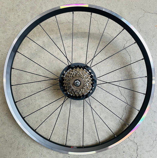 Achterwiel 24" - 507 / 24x1.75 BFK zwart freewheel V-Brake