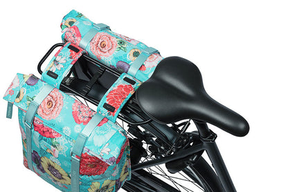 Basil 18156 Bloom Field dubbele fietstas 28-35L sky blue