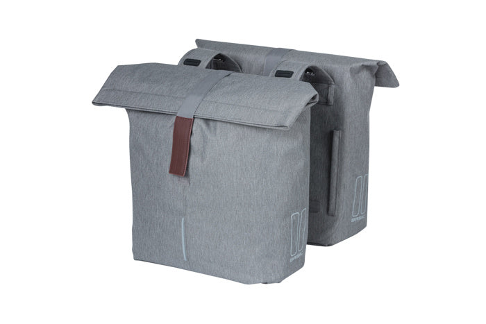 Basil 18072 City dubbele fietstas 28-32L. grey melee