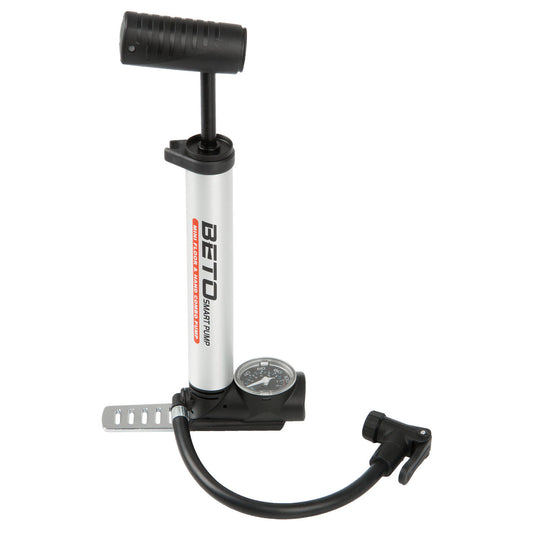 Beto mini pomp met manometer alu. zilver/zwart