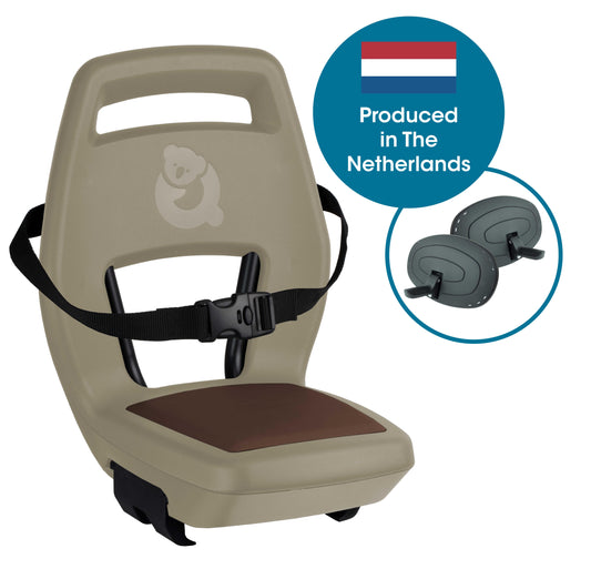 Qibbel Q345 Junior 6+ zitje Cappuccino incl. voetsteuntjes en voetbeschermplaten