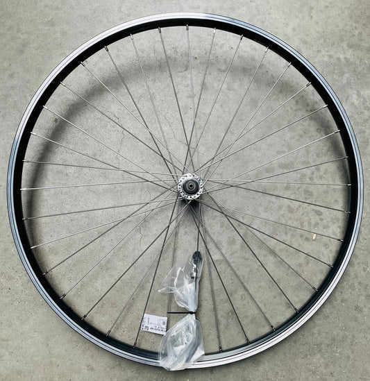 Voorwiel 28"- 622X19 Skorpion alu. zwart FM21 QR sp. 14 RVS