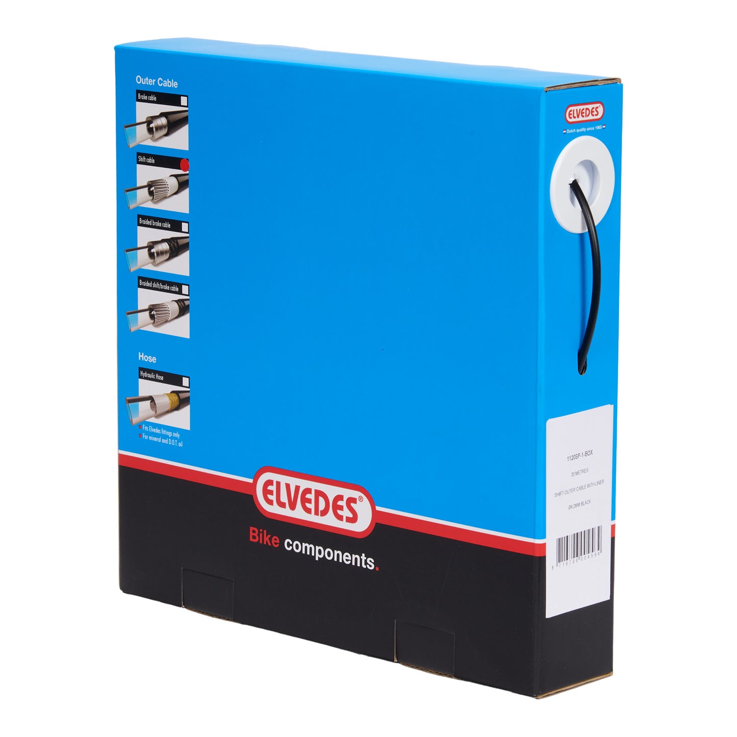 Elvedes 1120SP-1-BOX buitenkabel 30 mm. - 4 mm. schakel zwart