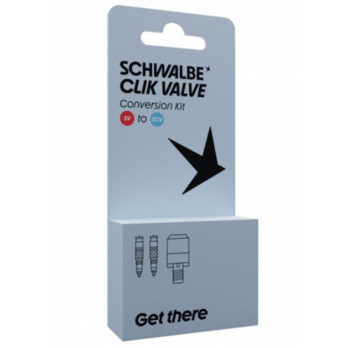 Schwalbe Clik Valve SV-SCV ombouwset SV - ventiel met pompkop adapter