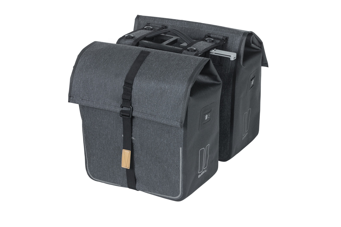 Basil 17797 Urban Dry dubbele fietstas MIK 50L charcoal melee