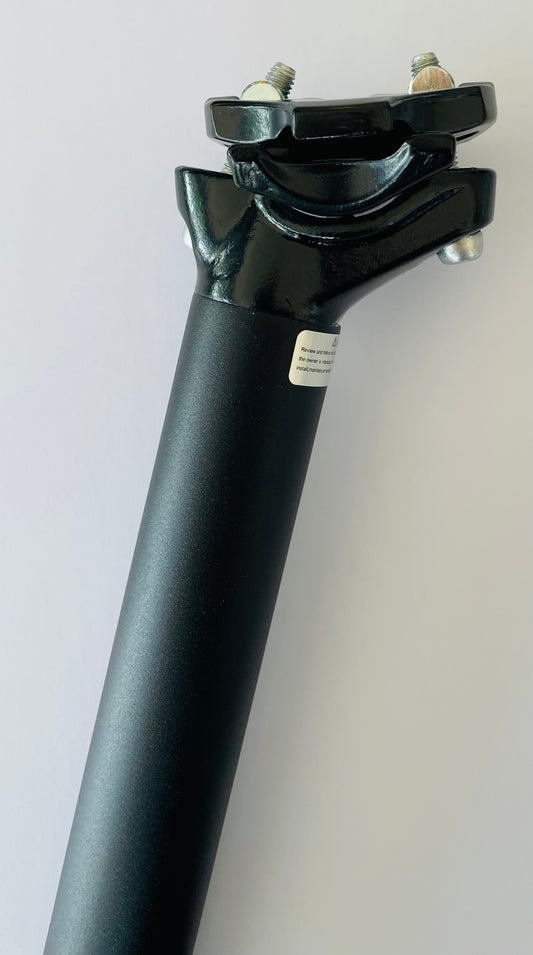 Zoom zadelpen 31.6 vast ATB 2-bouten 350 mm. zwart
