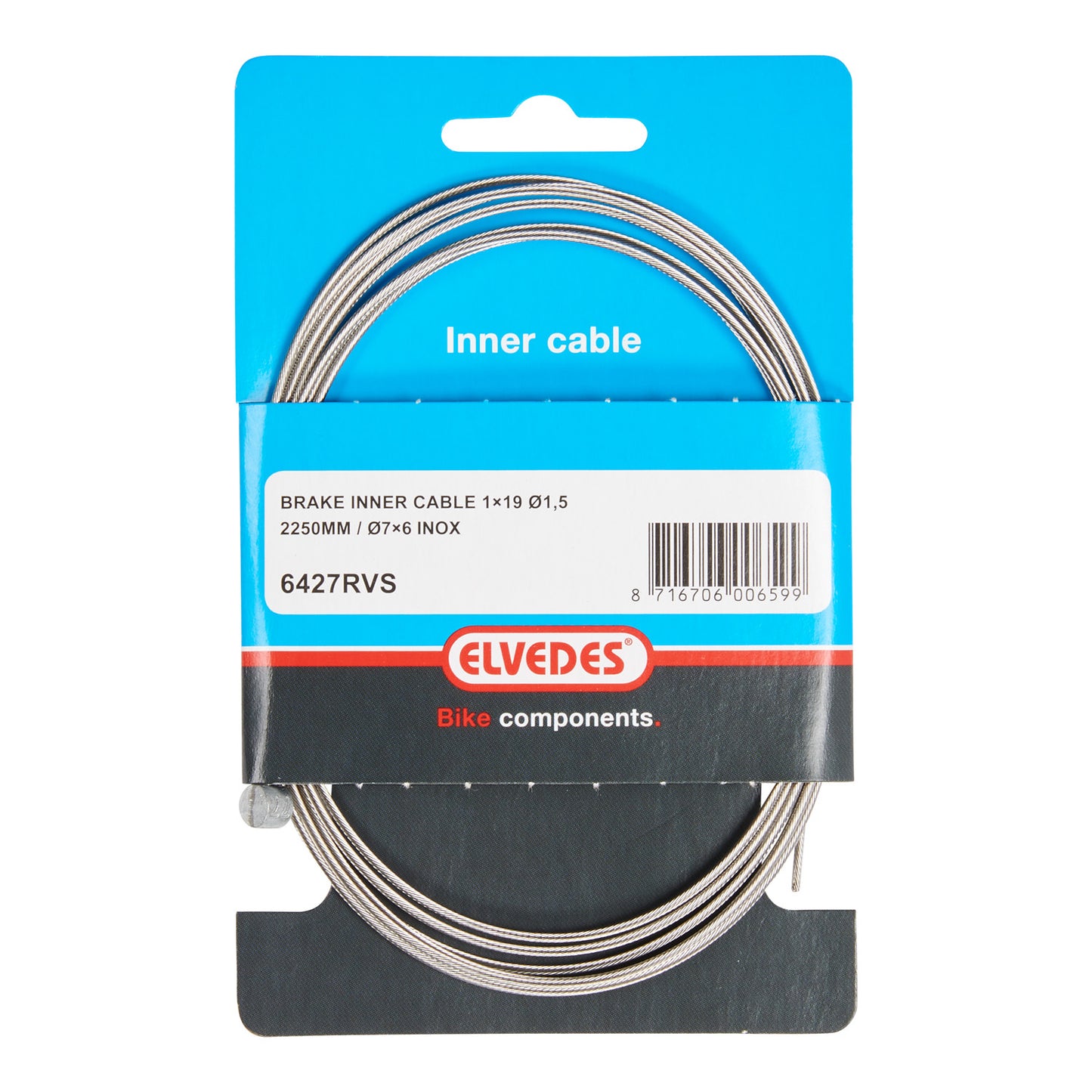 Elvedes 6427RVS binnenkabel rem RVS 2.25M. (20)
