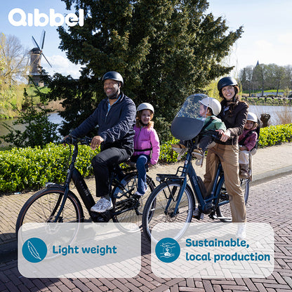 Qibbel Q350 Junior 6+ zitje MIK-HD Midnight Black incl. voetsteunen en voetbeschermingsplaten