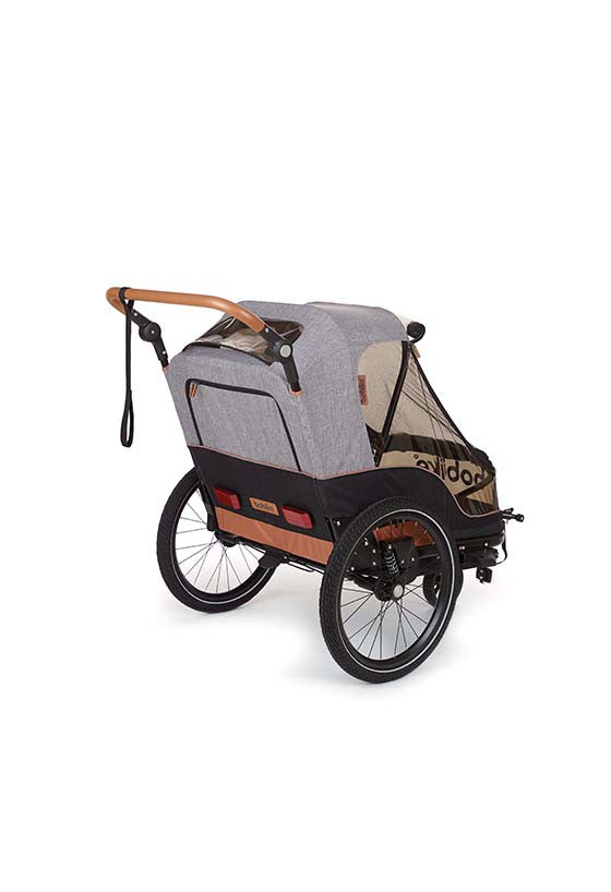 Bobike trailer 2-in-1 fiets & stroller grey