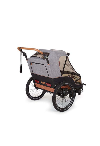 Bobike trailer 2-in-1 fiets & stroller grey