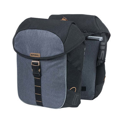 Basil 17760 Miles dubbele fietstas MIK 34L black slate