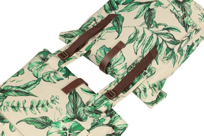 Basil 18082 Ever-Green dubbele fietstas 28-38L. sandshell beige
