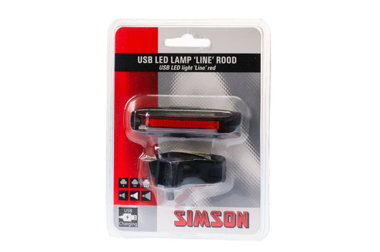 Simson 022008 USB LED lamp "Line" rood  20 LED's 3 LUX
