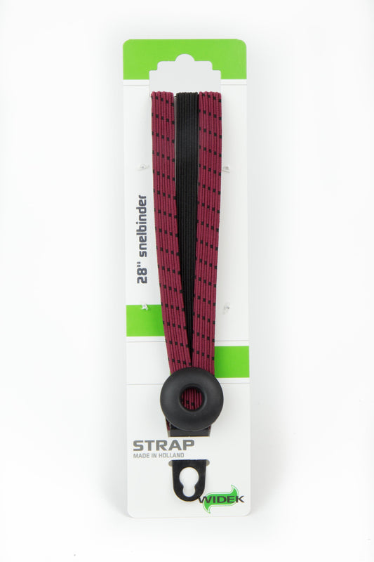 Widek Eye binder 1x12 mm. zwart, 2x12mm. bordeaux met zwarte stalen platen op kaart (54 cm.)