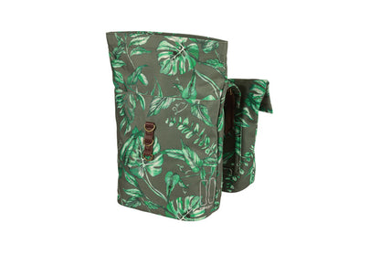 Basil 18083 Ever-Green dubbele fietstas 28-38L. thyme groen