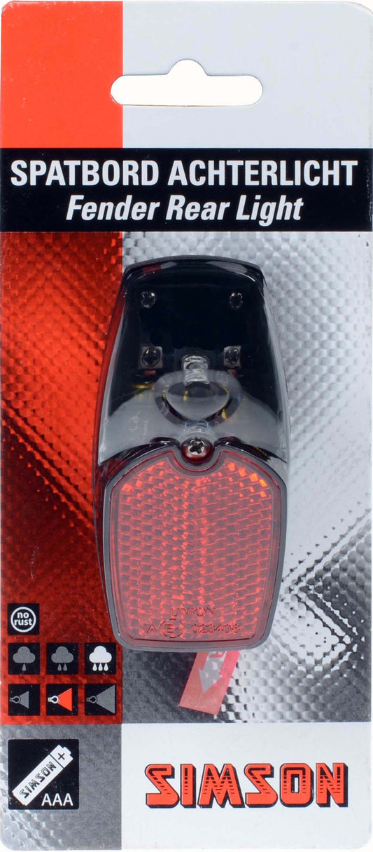 Simson 021769 spatbord 1 LED achterlicht incl. batterijen