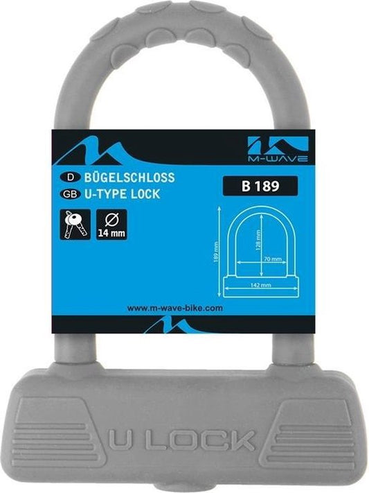M-Wave siliconen beugelslot grijs 128 mm. x 70 mm.