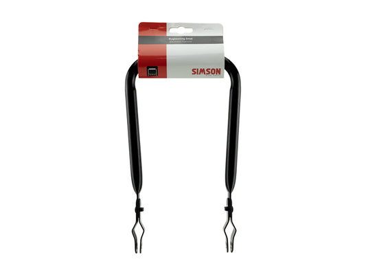 Simson 021898 rugleuning smal zwart met vinyl rugkussen