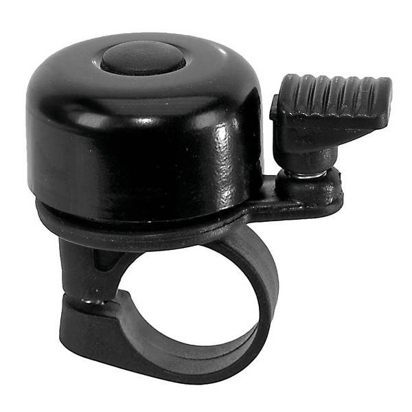 Fietsbel staal mini zwart per stuk (ds=20)