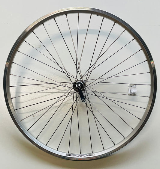 Voorwiel 26"- 559x19 Skorpion alu. zilver FM21 QR sp.14 RVS