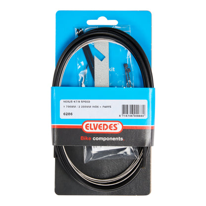 Elvedes 6286 Shimano versnellingskabel Nexus 4, 7, 8 univ. incl. klemboutje met inbus en tool zwart