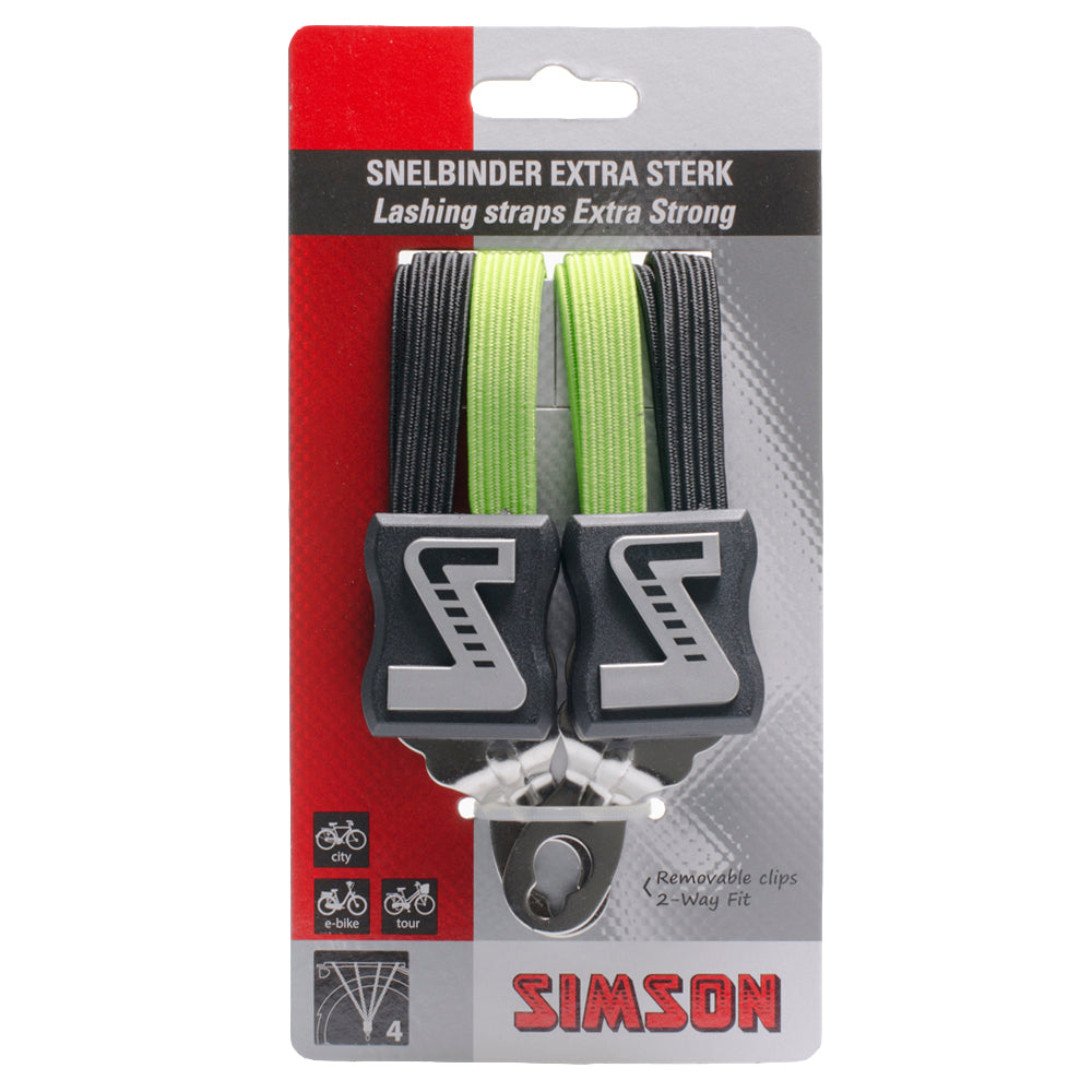 Simson 021370 snelbinder zwart-groen extra strong 4 binder, universele asplaat