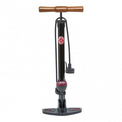MP Retro Pressure Footpump voetpomp met houten handgreep incl. manometer