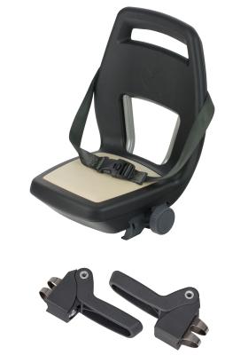 Qibbel Q344 Junior 6+ zitje zwart/kakhi incl. voetsteuntjes en voetbeschermplaten