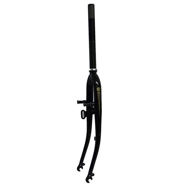 Hybride voorvork 28" met nok zwart SA + dynamo