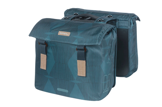 Basil 18399 Elegance dubbele fietstas MIK 40-49L estate blue