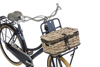 Basil 13083 Dijon S fietsmand voorop met deksel grijs/zwart