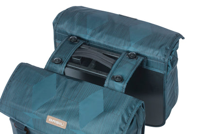 Basil 18399 Elegance dubbele fietstas MIK 40-49L estate blue