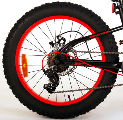 Volare Gradient 20'' jongens zwart/oranje/rood - 6 spd. "Prime Collection" (85%)