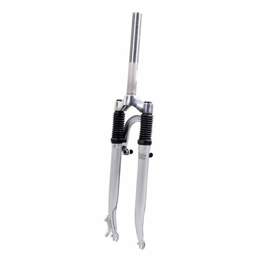 Verende voorvork 28" - 1.1/8" zilver disc brake
