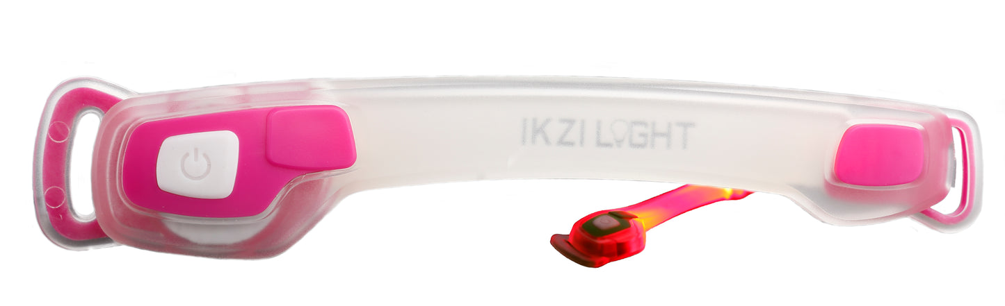 IkziLight armband stripled 2 x led roze