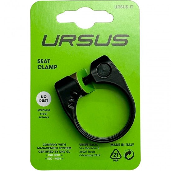 Ursus zadelbuisklem aluminium zwart 34.9