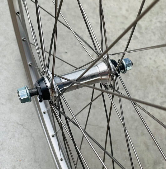 Voorwiel 28" - 622X19 Skorpion alu. zilver FM21 vast sp. 14 RVS