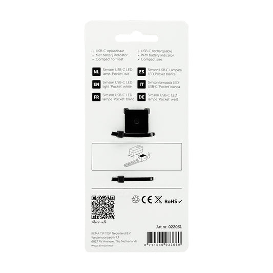 Simson 022031 USB-C LED lamp 'Pocket' wit