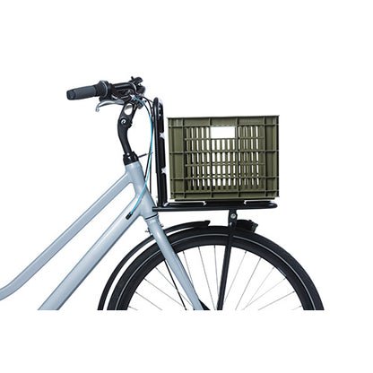 Basil 21136 Crate M fietskrat gerecycled kunststof medium 29,5L moss green