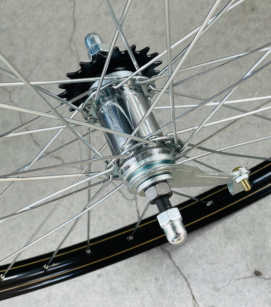 Achterwiel 28" 24-635 aluminium zwart Ryde V38 Falcon remnaaf