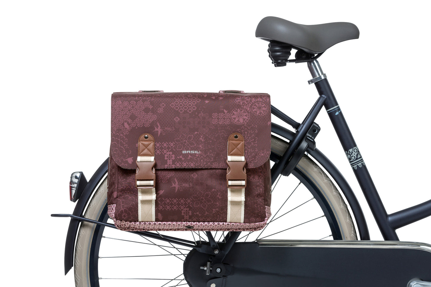 Basil 18012 Bohème dubbele fietstas 35L fig rood