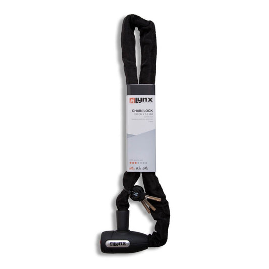 Lynx kettingslot Cityline M85 black eo kleur 5.5 mm. x 85 cm.