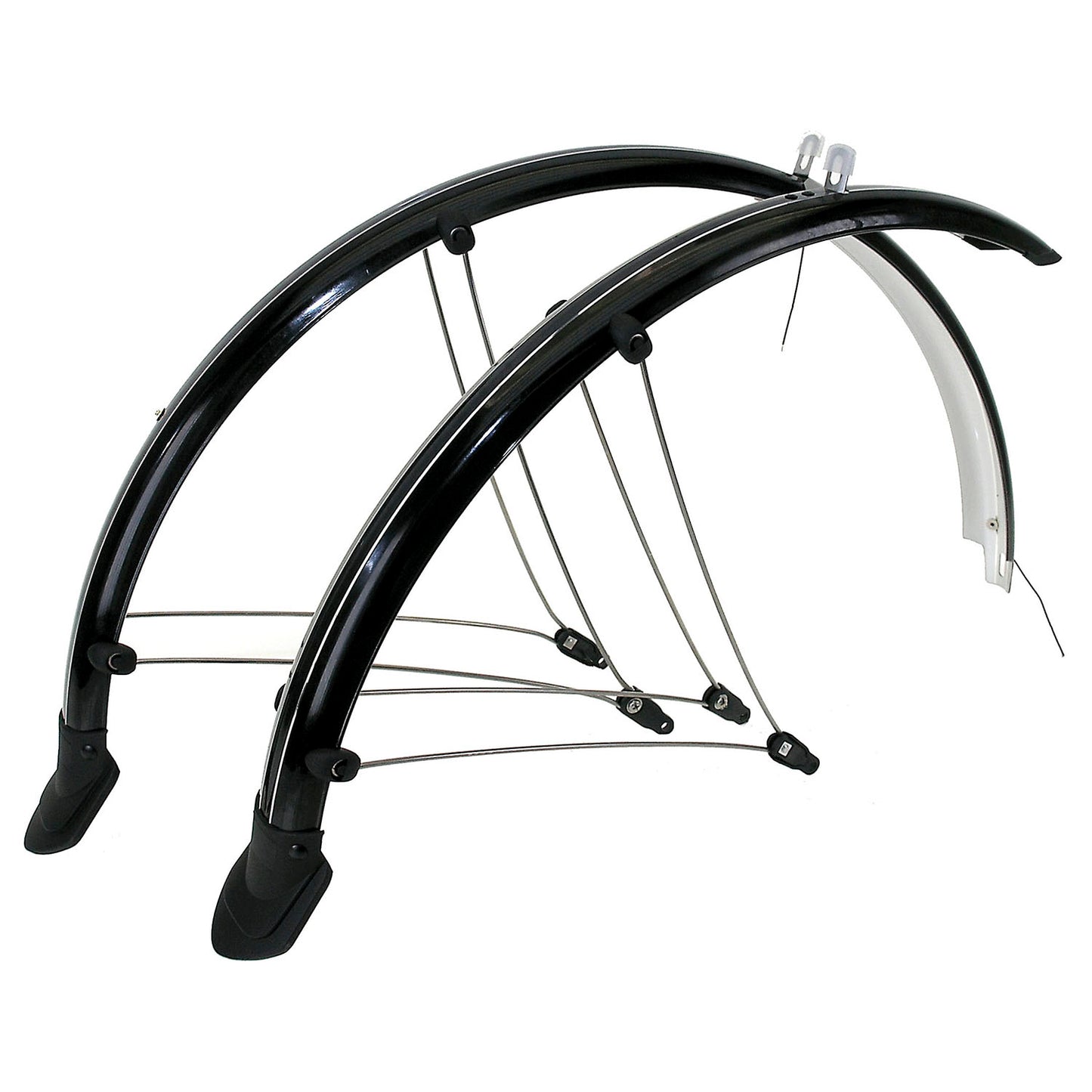 MS spatbord set 24" kunststof 56 mm. zwart