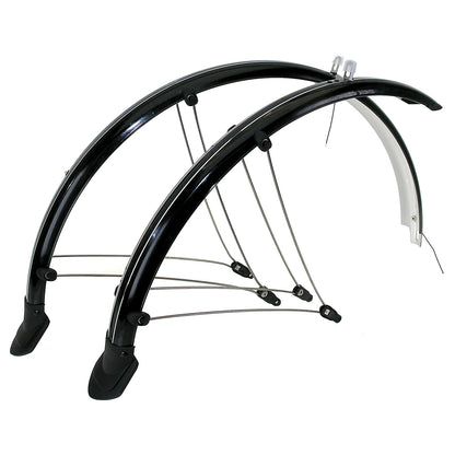 MS spatbord set 24" kunststof 56 mm. zwart