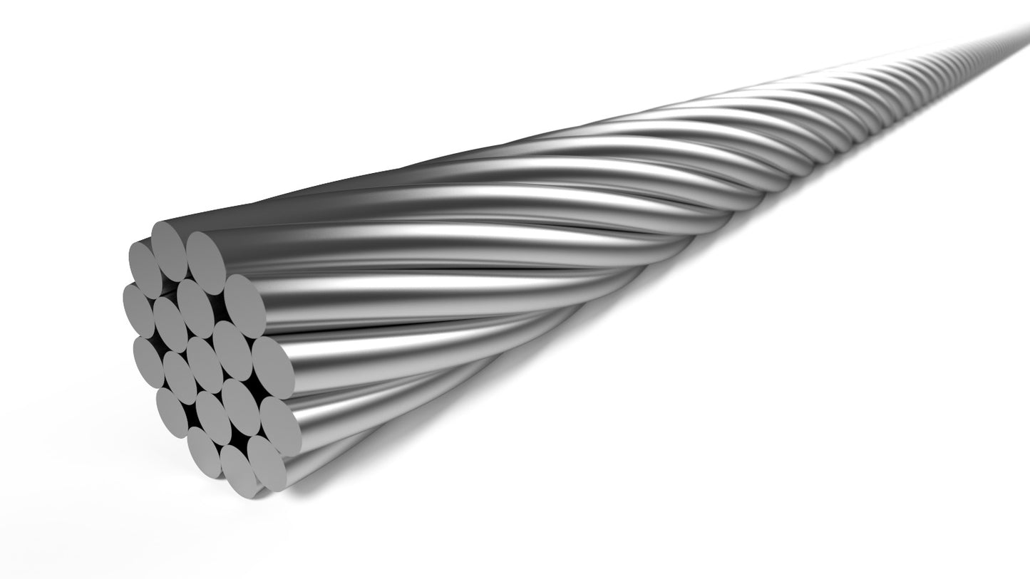 Elvedes 6427RVS-BOX binnenkabel RVS 2.25M. tonnippel 7x6 ds. (100)