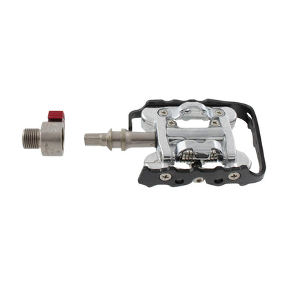 Wellgo combi-pedaal aluminium/zilver Shimano compatible met QR-systeem